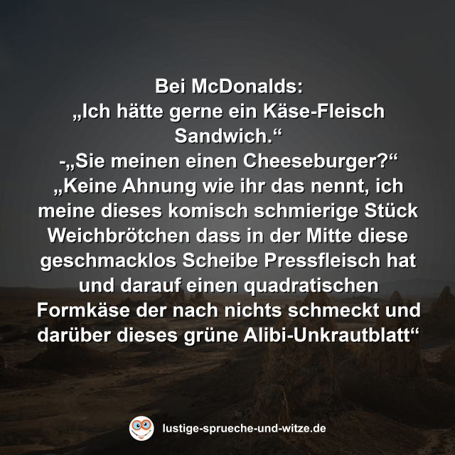 Bei McDonalds: