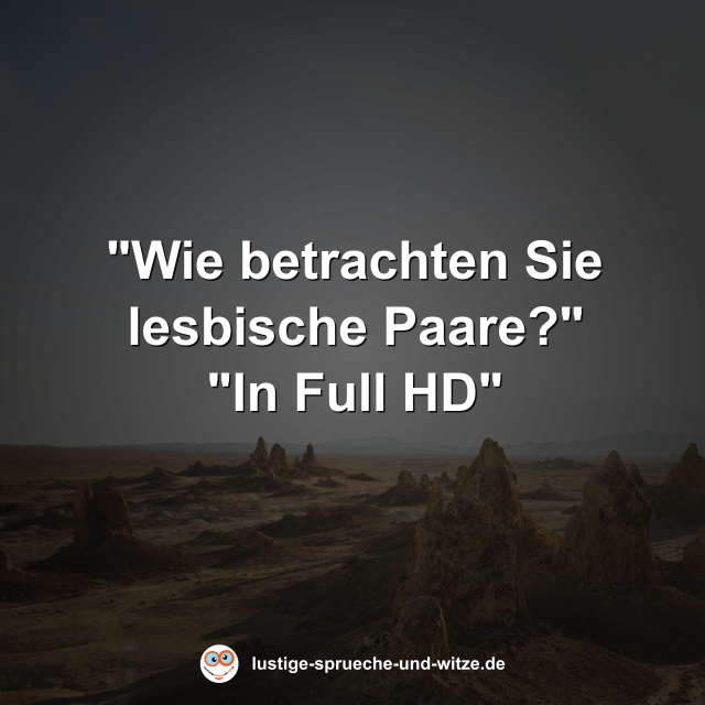 "Wie betrachten Sie lesbische Paare?" "In Full HD"