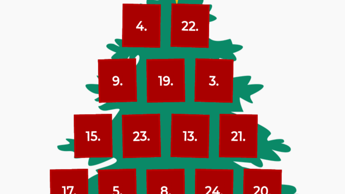Lustiger Adventskalender mit 24 Türchen zum Mitmachen